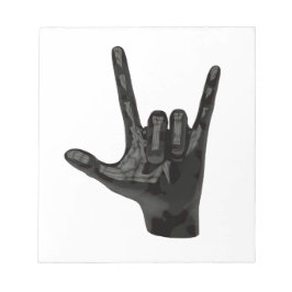 Bloc De Notas devil horns hand