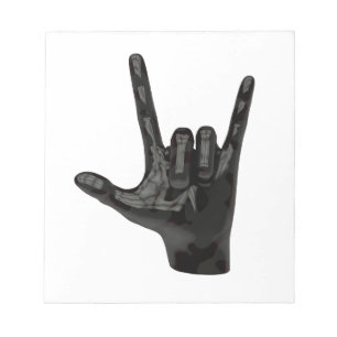 Bloc De Notas devil horns hand