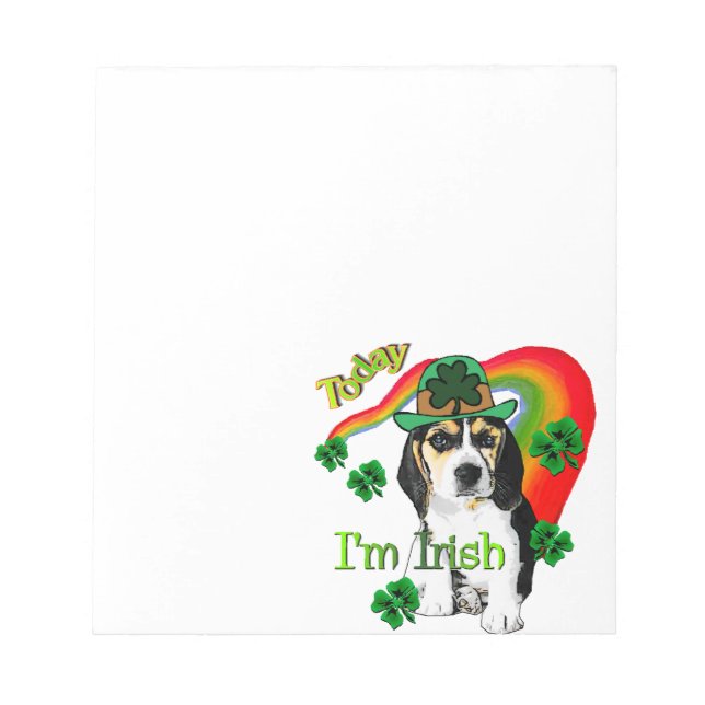 Bloc De Notas Día de Beagle St Patrick (Frente)
