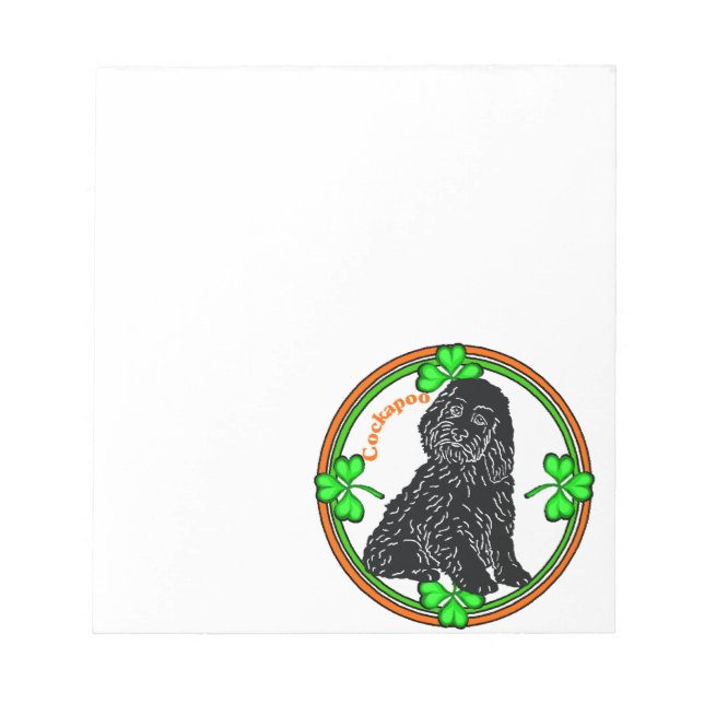 Bloc De Notas Día de Cockapoo St Patrick (Frente)