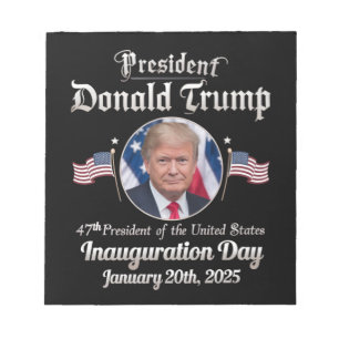 Bloc De Notas Día de la inauguración de Trump 2025 47º president