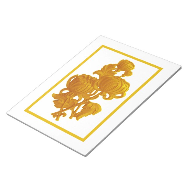 Bloc De Notas Día de la Madre del Crisantemo Amarillo (Lado Derecho)