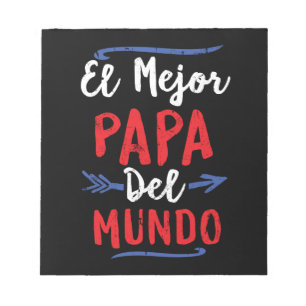Bloc De Notas Día de padres del EL Mejor Papa Del Mundo Dad