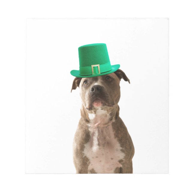 Bloc De Notas Día de San Patricio, Gorra de Bulldog de Cute Pit (Frente)