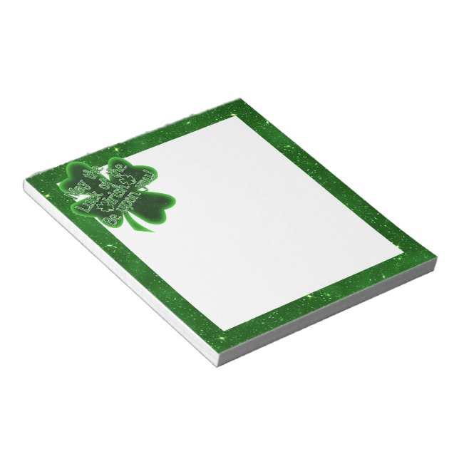 Bloc De Notas Día de San Patricio - Que la suerte de los irlande (Lado Derecho)