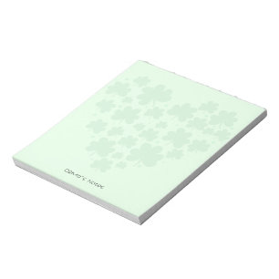 Bloc De Notas Día de San Patrick 3 trébol de hojas Corazón Verde