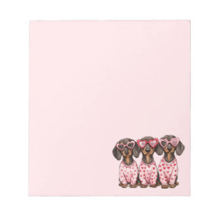 Bloc De Notas Día de San Valentín Dachshund Dogs