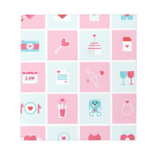 Bloc De Notas día de San Valentín pastel