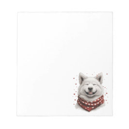 Bloc De Notas Día de San Valentín Perro Samoyedo