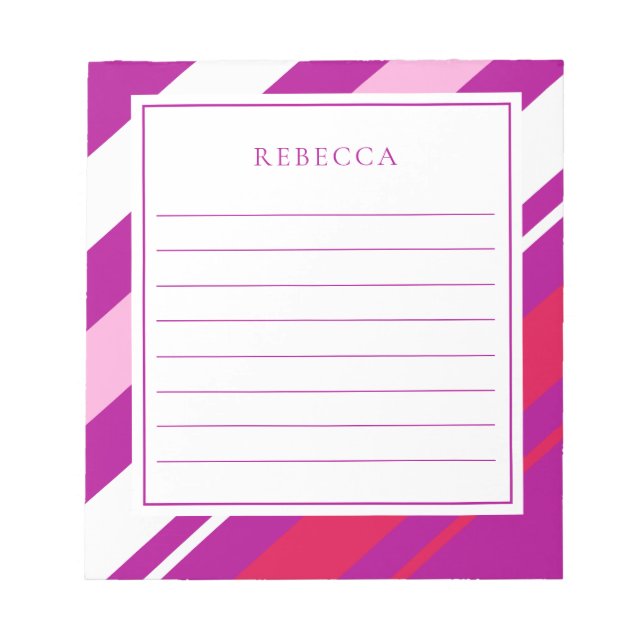 Bloc de notas diagonal de banda moderna (Frente)