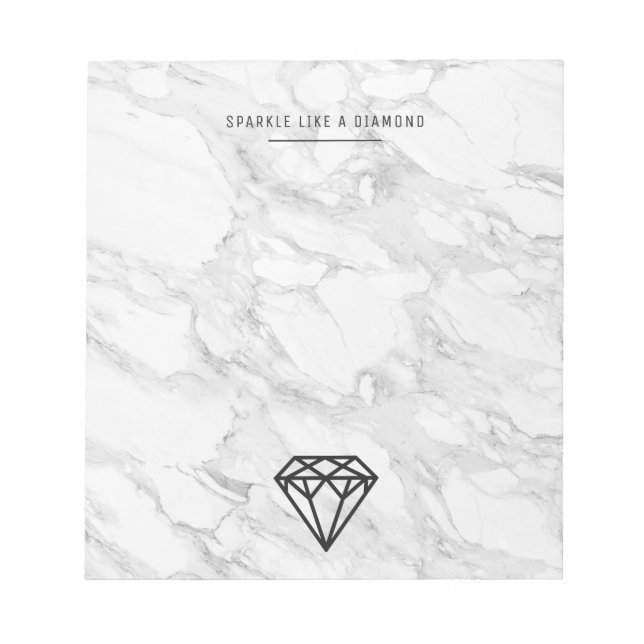 Bloc De Notas Diamante con Mármol (Frente)