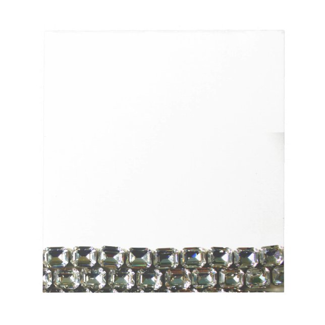 Bloc De Notas Diamantes, elegantes piedras preciosas (Frente)