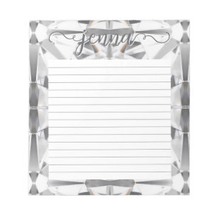 Bloc De Notas Diamond Gemstone Lined Personalizado