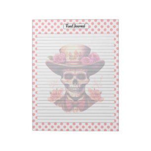 Bloc De Notas Diario de alimentos Cute Sugar Skull