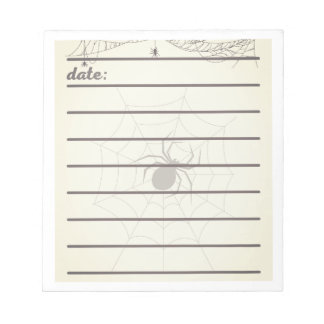 Bloc De Notas Diario de araña de Halloween, diseño de naturaleza