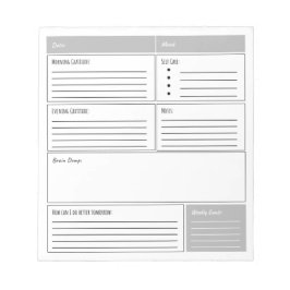 Bloc De Notas Diario de autocuidado con gratitud, notas