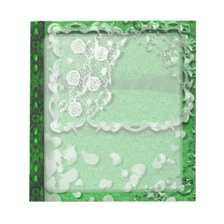 Bloc De Notas Diario de estilo trompe l'oeil de sueños esmeralda
