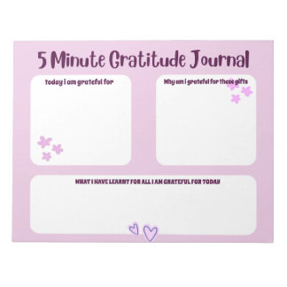 Bloc De Notas diario de gratitud de 5 minutos