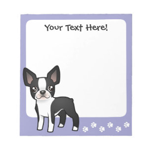 Bloc De Notas Dibujo animado Boston Terrier