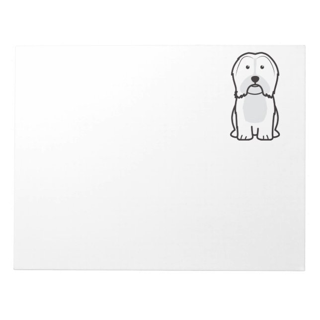 Bloc De Notas Dibujo animado de perro Havanés (Frente)