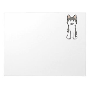 Bloc De Notas Dibujo animado del perro del husky siberiano
