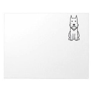Bloc De Notas Dibujo animado del perro del Schnauzer estándar