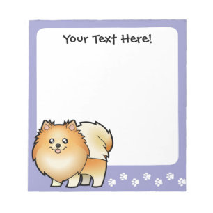 Bloc De Notas Dibujo animado Pomeranian