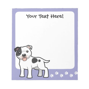 Bloc De Notas Dibujo animado Staffordshire bull terrier