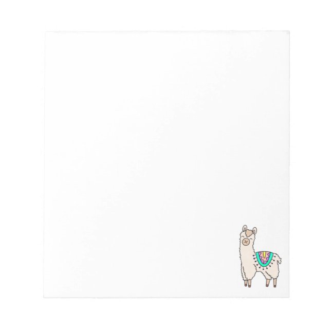 Bloc De Notas dibujo de animales personalizados de llama feliz s (Frente)