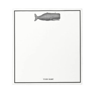 Bloc De Notas Dibujo de ballenas del siglo XIX N