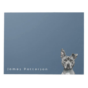 Bloc De Notas Dibujo de Bulldog Gris Stalky Pit