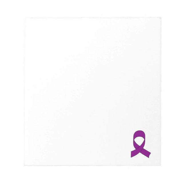 Bloc De Notas Dibujo de cinta morada personalizado (Frente)