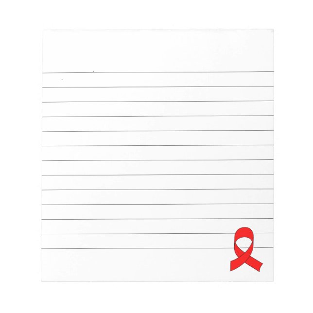 Bloc De Notas Dibujo de cinta roja rayado (Frente)