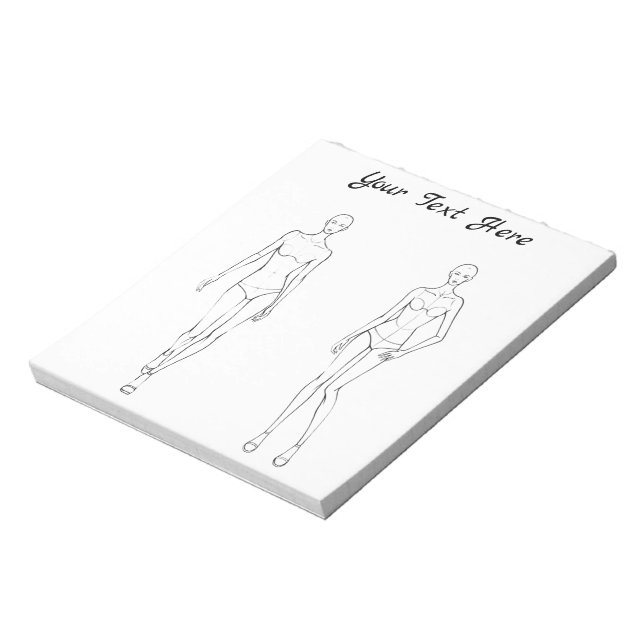 Bloc De Notas Dibujo de figuras de croquis de figuras femeninas (Lado Izquierdo)