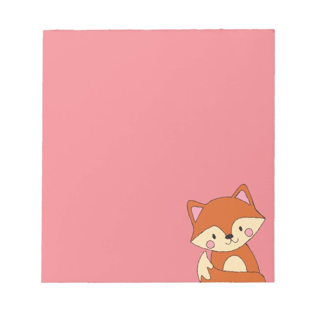 Bloc De Notas Dibujo de Fox Baby Diseño de Fox (Frente)
