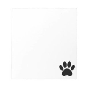Bloc De Notas Dibujo de garras de perro en negro