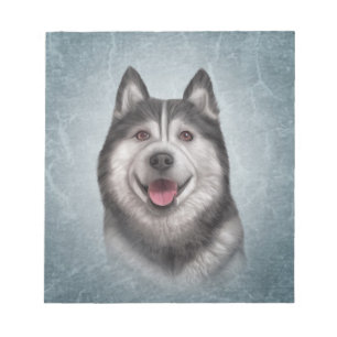 Bloc De Notas Dibujo de perro Alaskan Malamute