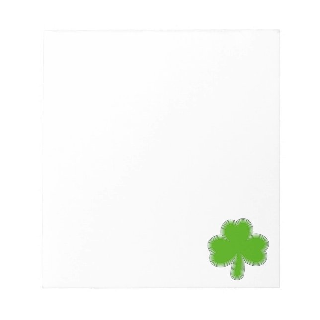 Bloc De Notas Dibujo De Shamrock De San Patricio (Frente)