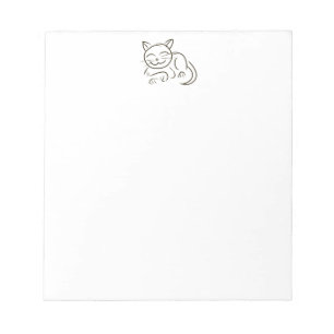 Bloc De Notas Dibujo lineal del gatito