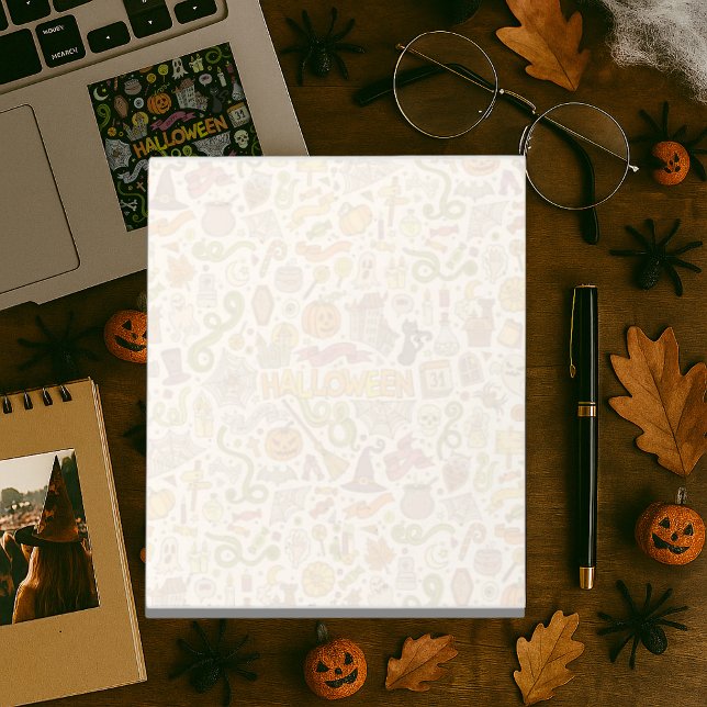 Bloc De Notas Dibujo Patrón de Halloween Adorable (Subido por el creador)