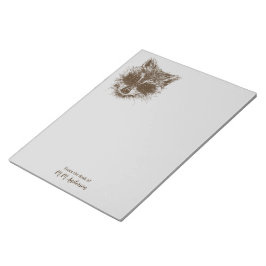 Bloc De Notas Dibujo personalizado de Raccoon Woodland Creature