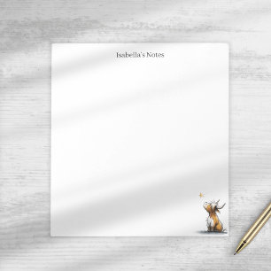 Bloc De Notas Dibujo personalizado de vaca de las Highlands y es
