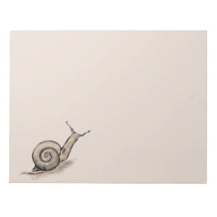 Bloc De Notas Dibujo zen pastel original de caracol