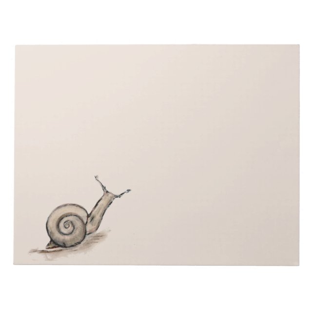Bloc De Notas Dibujo zen pastel original de caracol (Frente)