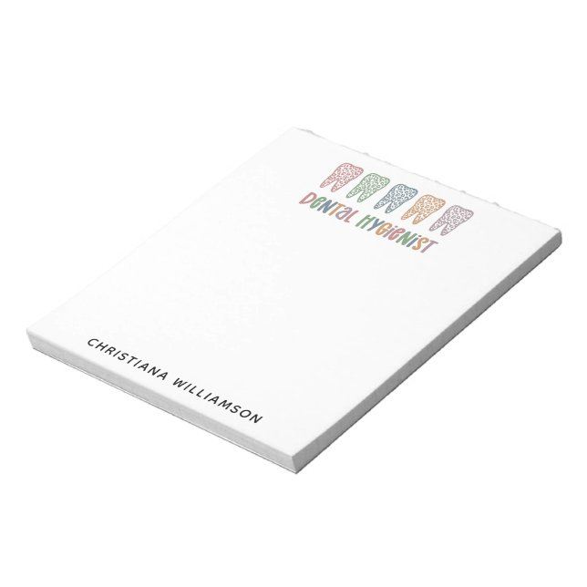 Bloc De Notas Dientes de impresión de leopardo dental dental per (Lado Izquierdo)