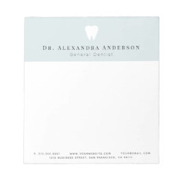 Bloc De Notas Dientes Dentistas Luz Azul y Blanco