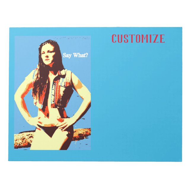 Bloc De Notas Diga qué chica de bikini Thunder_Cove (Frente)