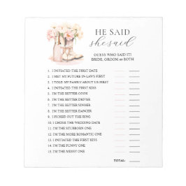 Bloc De Notas DIJO QUE DIJO QUE Botas BIBLEMENTE JUEGO DE ducha