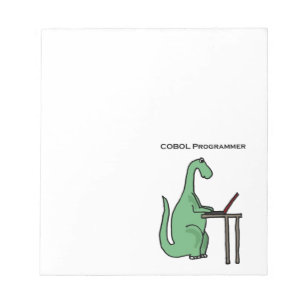 Bloc De Notas Dinosaur, programador divertido de COBOL