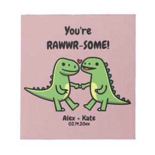 Bloc De Notas Dinosaur Valentines